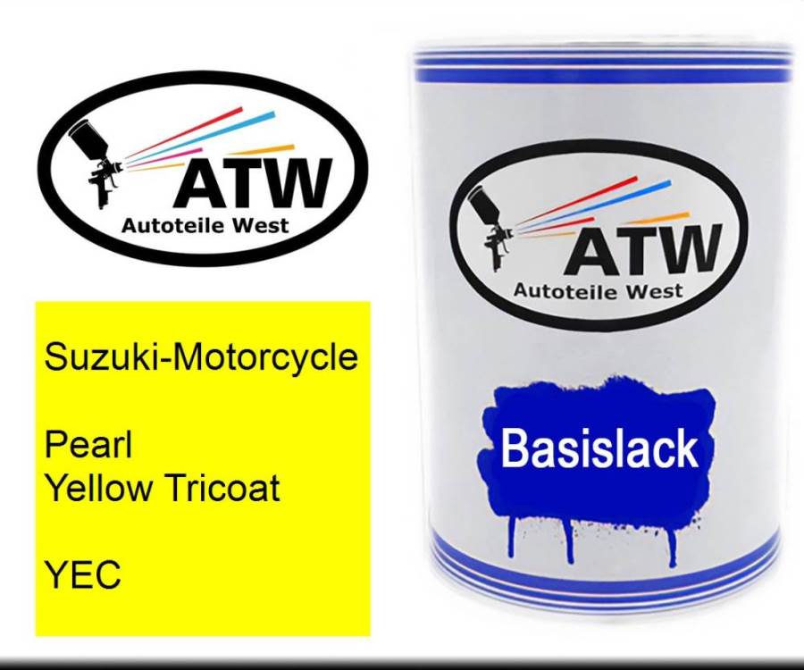 Suzuki-Motorcycle, Pearl Yellow Tricoat, YEC: 500ml Lackdose, von ATW Autoteile West.